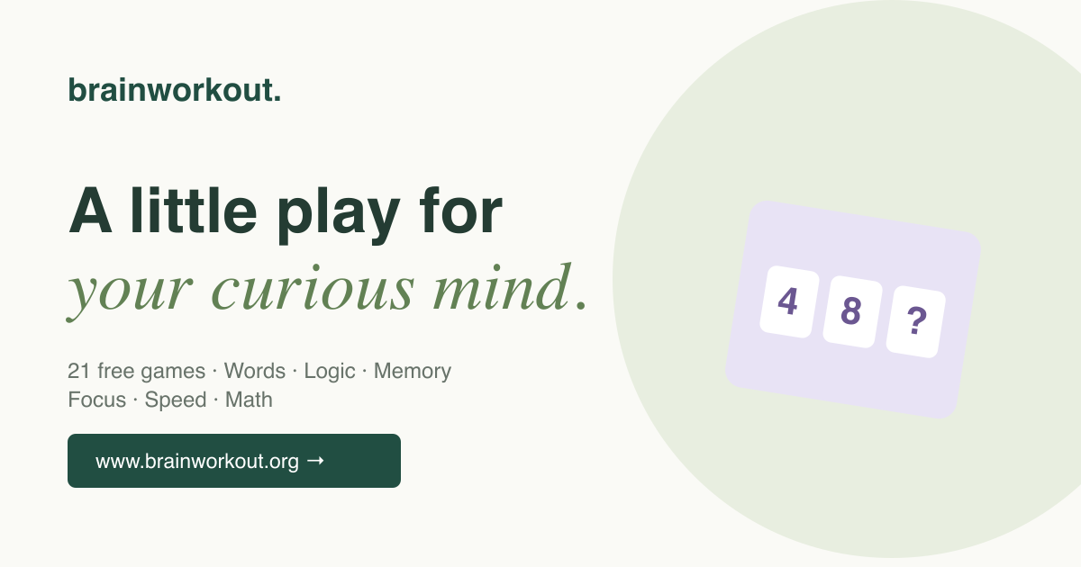 Free Brain Games Online — Words, Logic & Memory | Brain Workout